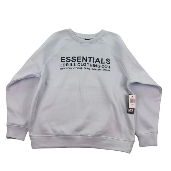 Drill Essentials Ballad Blue Logo Crewneck Sweatshirt Medium NWT - Picture 11 of 16